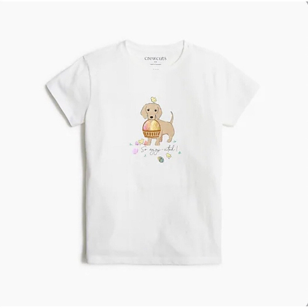 Crewcuts Girls' dog graphic tee Size L 10-11